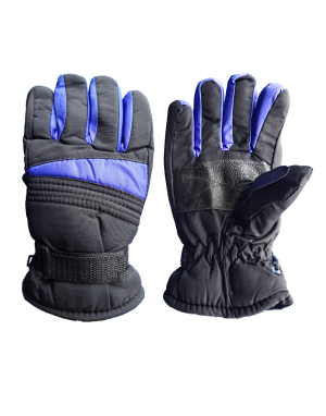 Kids acrylic Snow gloves blue